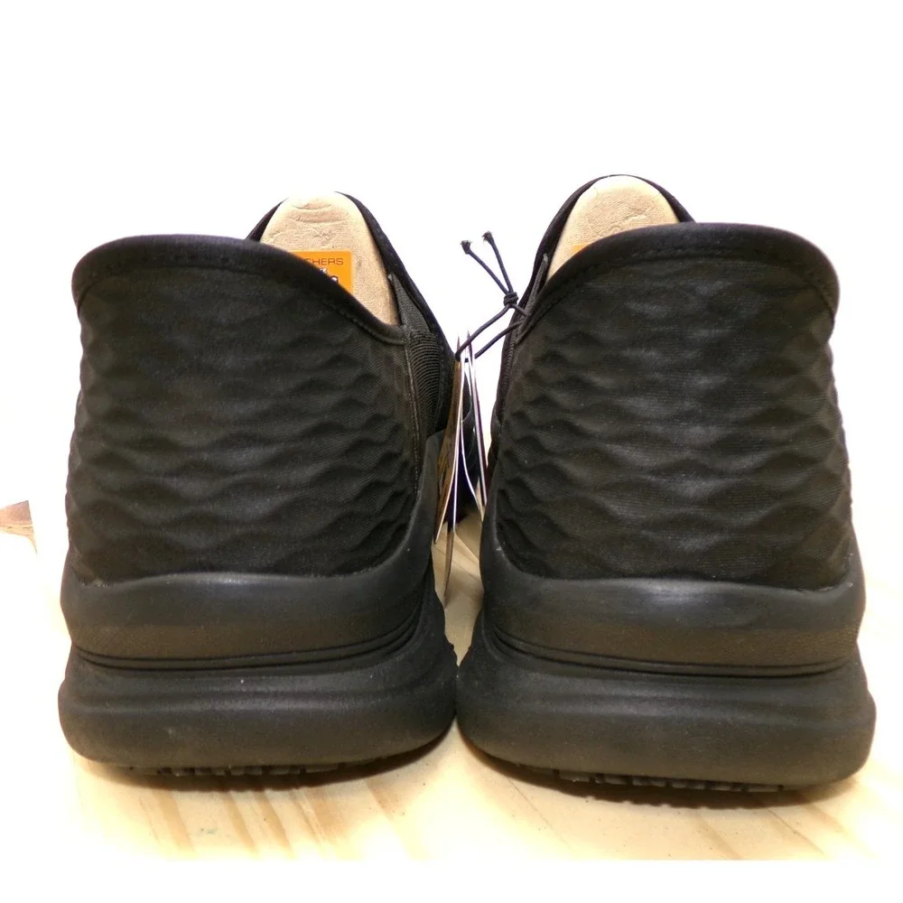 Skechers D'Lux Walker SR Joden Slip Ins Shoes 200217W Mens Black‎ Size 11.5 NEW